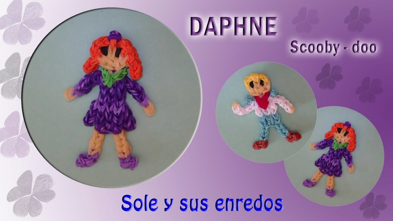 Cómo hacer a Daphne de Scooby Doo con gomitas elásticas