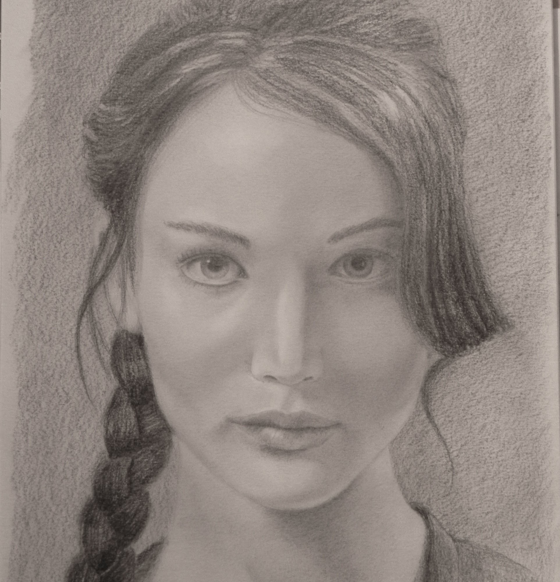 Cómo hacer un retrato: Jennifer Lawrence  (Juegos del Hambre)- Arte Divierte.