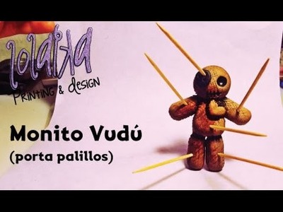 PROMO - Monito Vudú Porta Palillos (Vudu Doll) Polymerclay