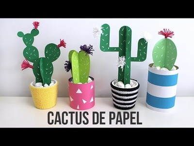 Cactus de papel - Idea de decoración súper fácil