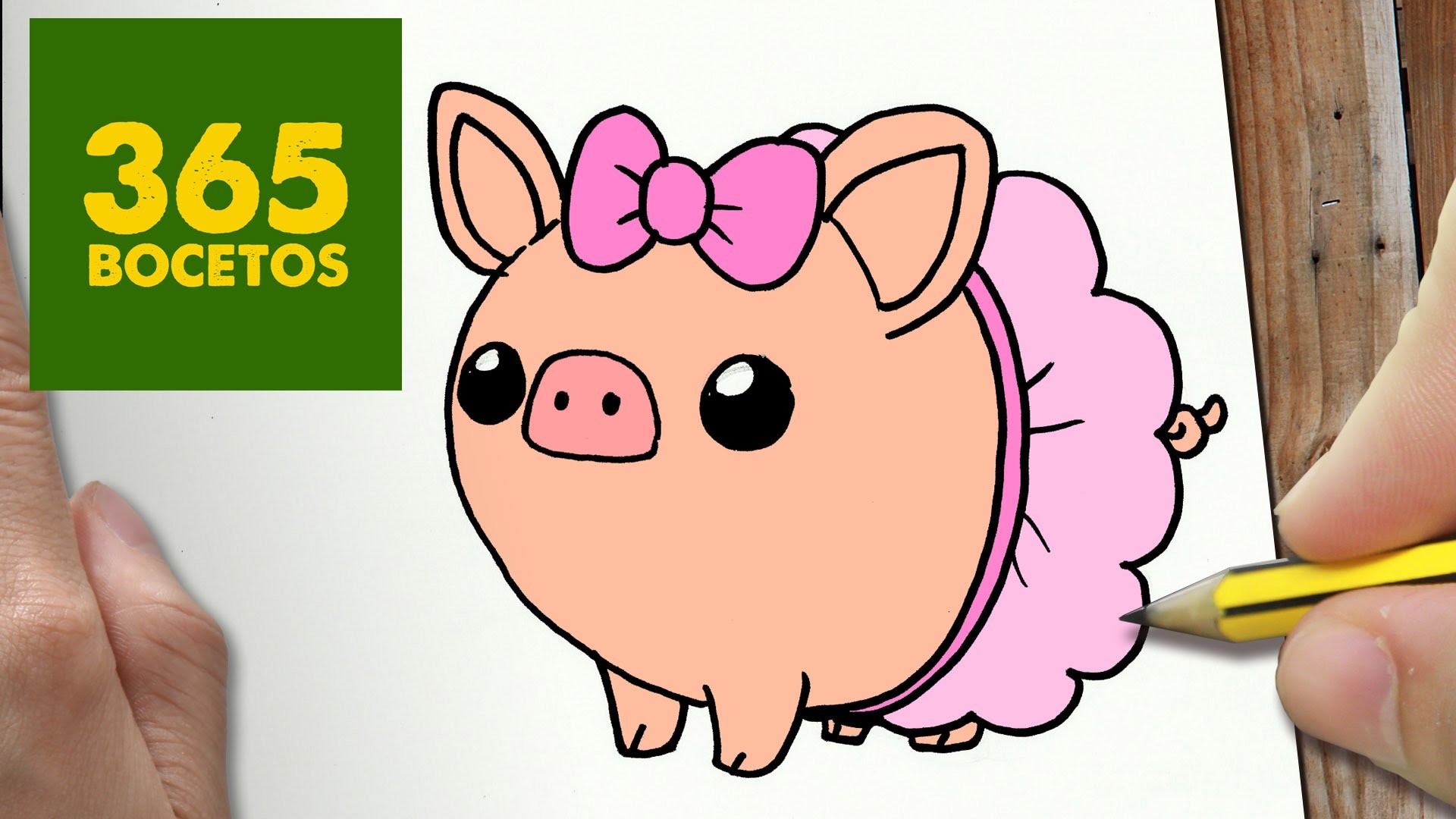 COMO DIBUJAR CERDO KAWAII PASO A PASO - Dibujos kawaii faciles - How to draw a pig