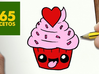 COMO DIBUJAR CUPCAKE KAWAII PASO A PASO - Dibujos kawaii faciles - How to draw a Cupcake