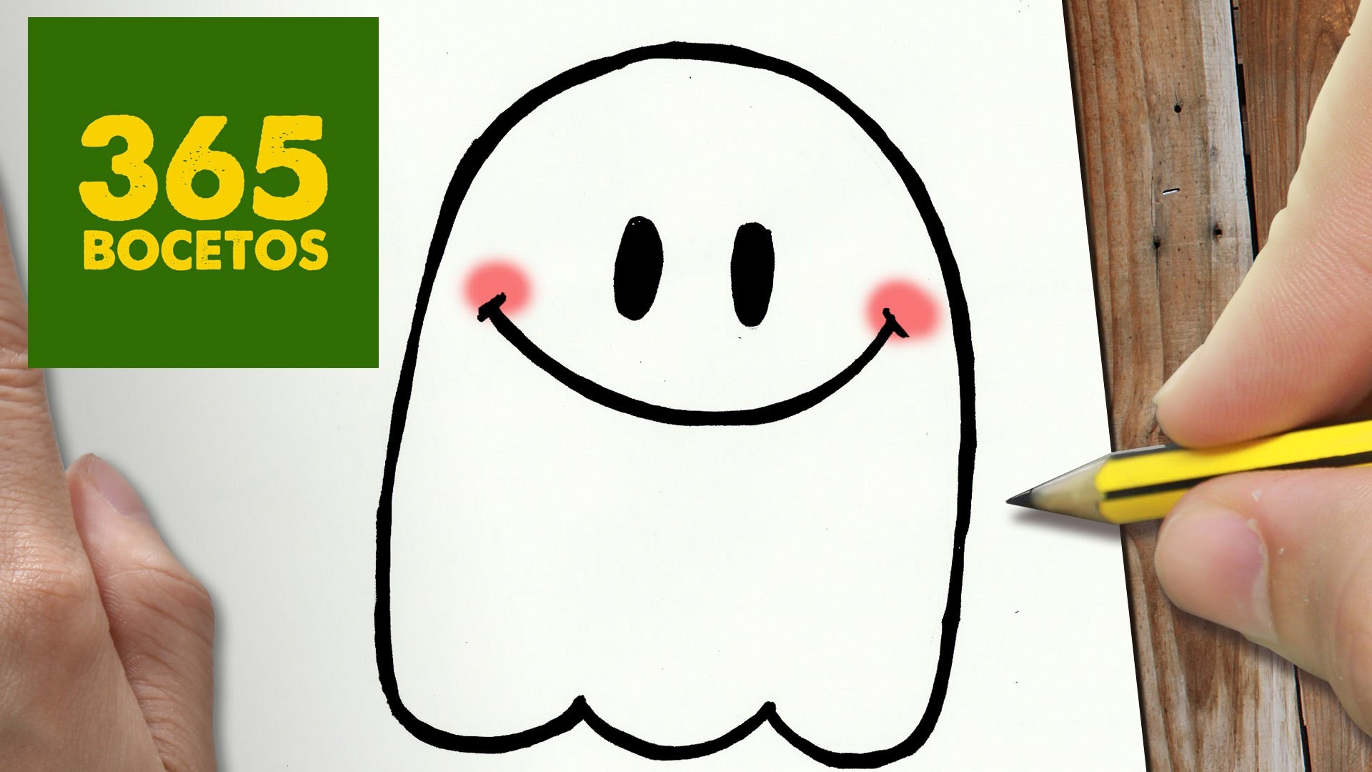 COMO DIBUJAR FANTASMA KAWAII PASO A PASO - Dibujos kawaii faciles - How to draw a Ghost
