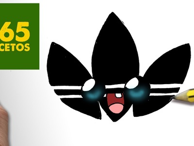 COMO DIBUJAR LOGO ADIDAS KAWAII PASO A PASO - Dibujos kawaii faciles - How to draw a logo Adidas