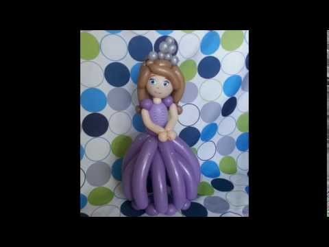 Como hacer a la princesa sofia con globos