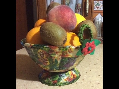 Como Hacer un Frutero con Cuerdas de Crim - How to make a Fruit bowl with Crim strings.