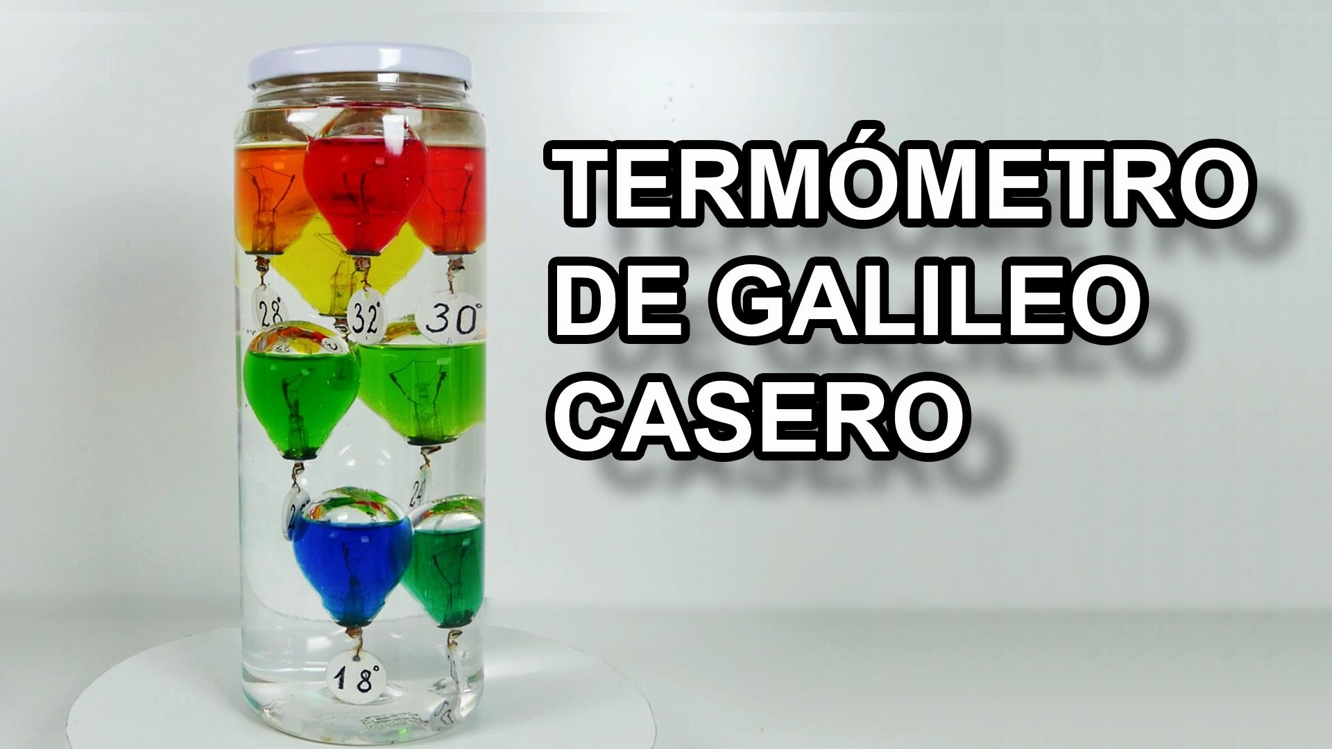 Termometro de Galileo Casero  #todoesagua  -  Experimentar En Casa
