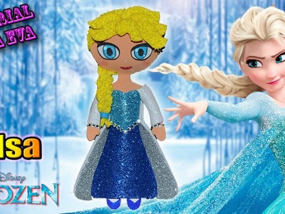 ♥ Tutorial: Elsa de Frozen de Goma Eva en Relieve (Foamy) ♥