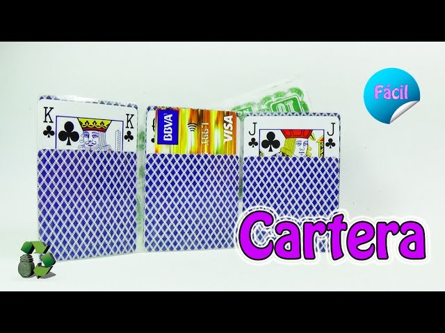 191. Manualidades: Cartera con cartas-barajas [Fácil] (Reciclaje) Ecobrisa