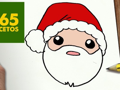 COMO DIBUJAR A SANTA CLAUS PARA NAVIDAD PASO A PASO: Dibujos kawaii navideños -  draw a Santa claus