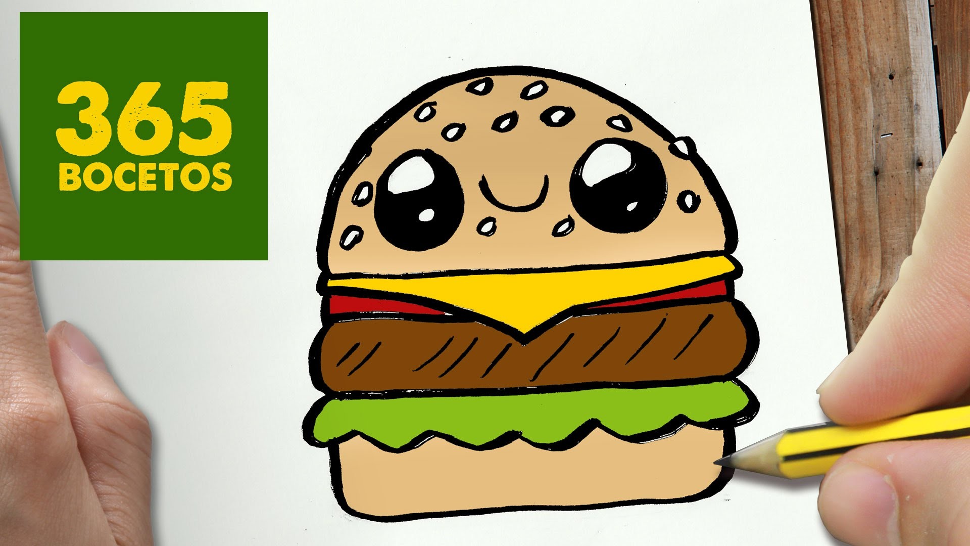 COMO DIBUJAR BURGUER KAWAII PASO A PASO - Dibujos kawaii faciles - How