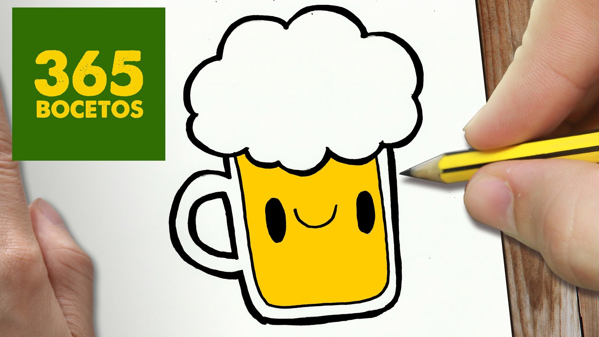 COMO DIBUJAR CERVEZA KAWAII PASO A PASO - Dibujos kawaii faciles - How to draw a beer