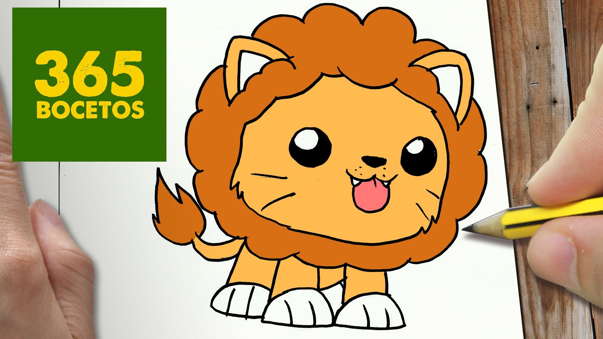 COMO DIBUJAR LEON KAWAII PASO A PASO - Dibujos kawaii faciles - How to draw a lion