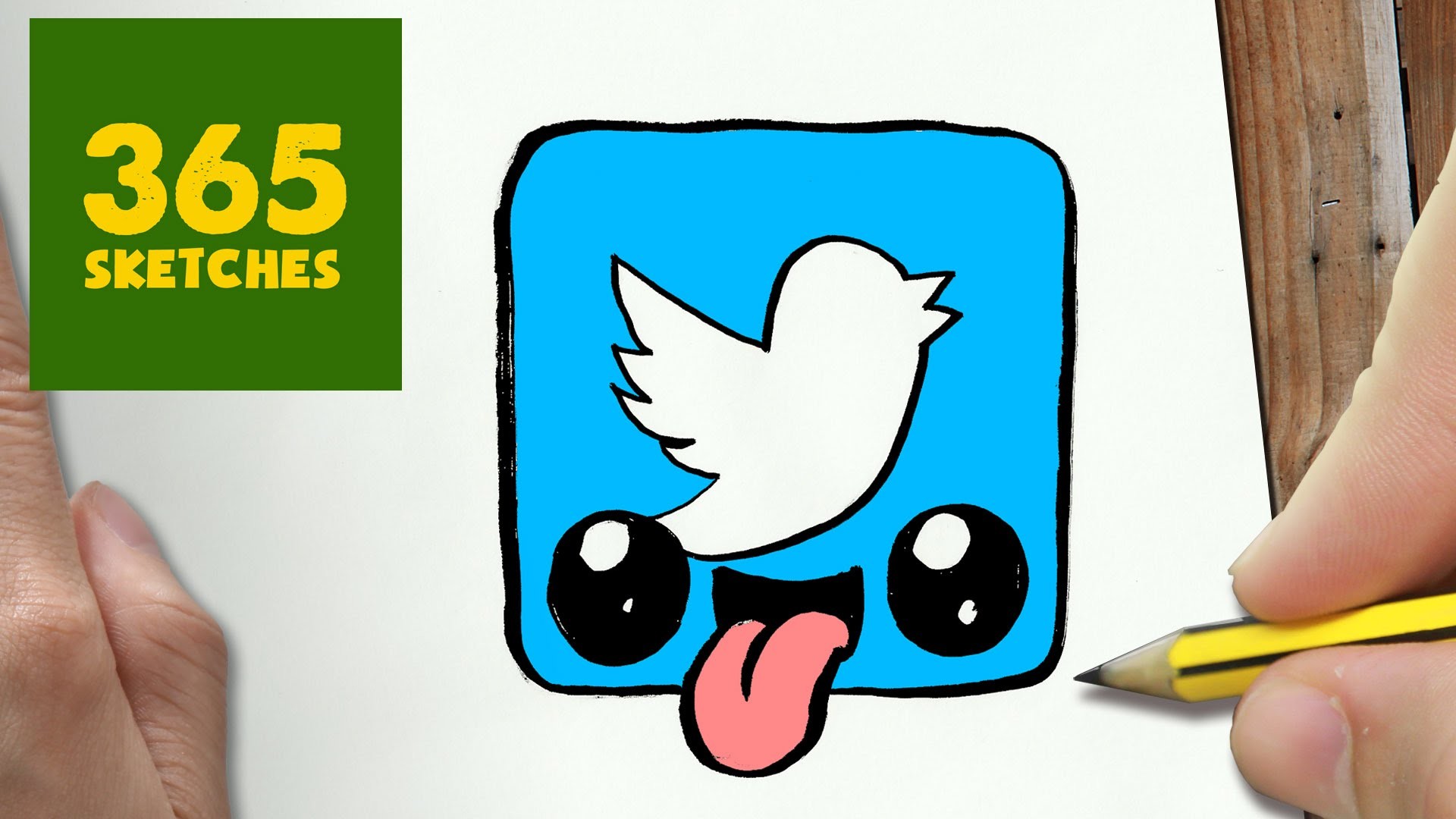 COMO DIBUJAR LOGO TWITTER KAWAII PASO A PASO - Dibujos kawaii faciles - How to draw a Logo twitter