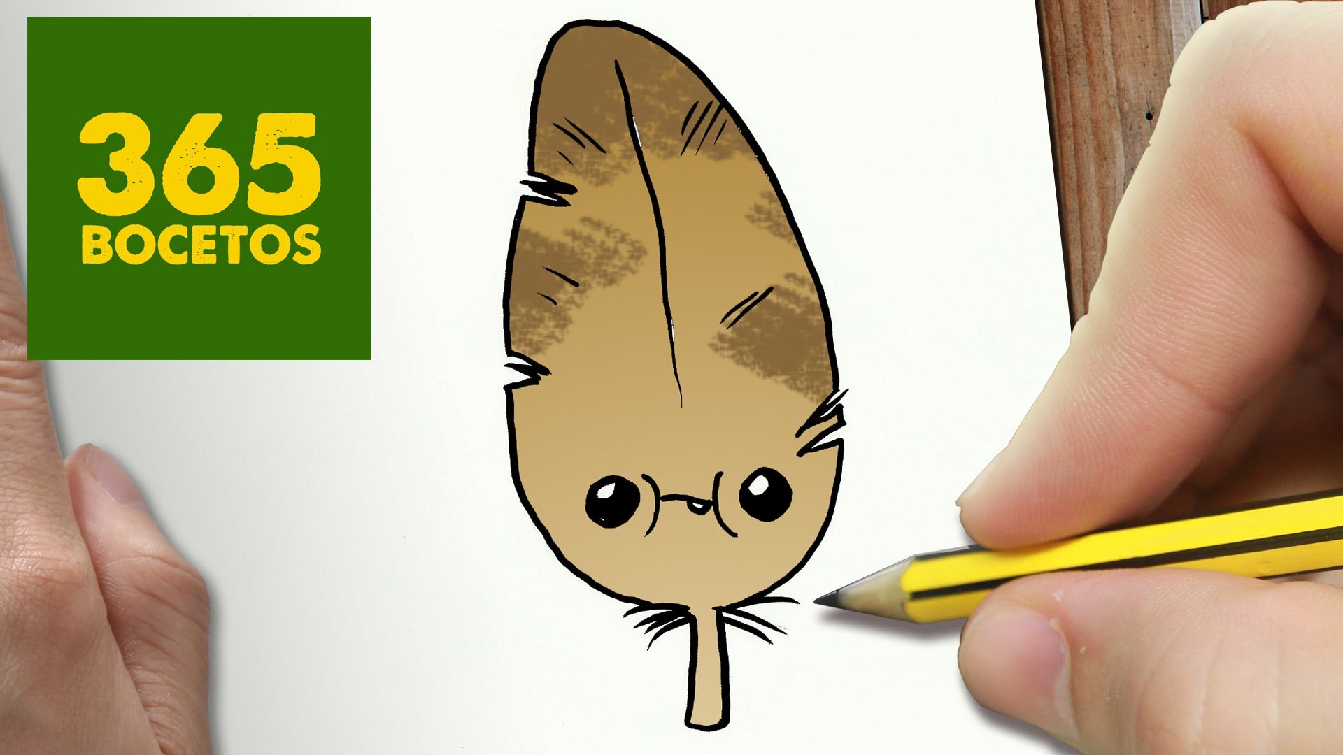 COMO DIBUJAR PLUMA KAWAII PASO A PASO - Dibujos kawaii faciles - How to draw a feather