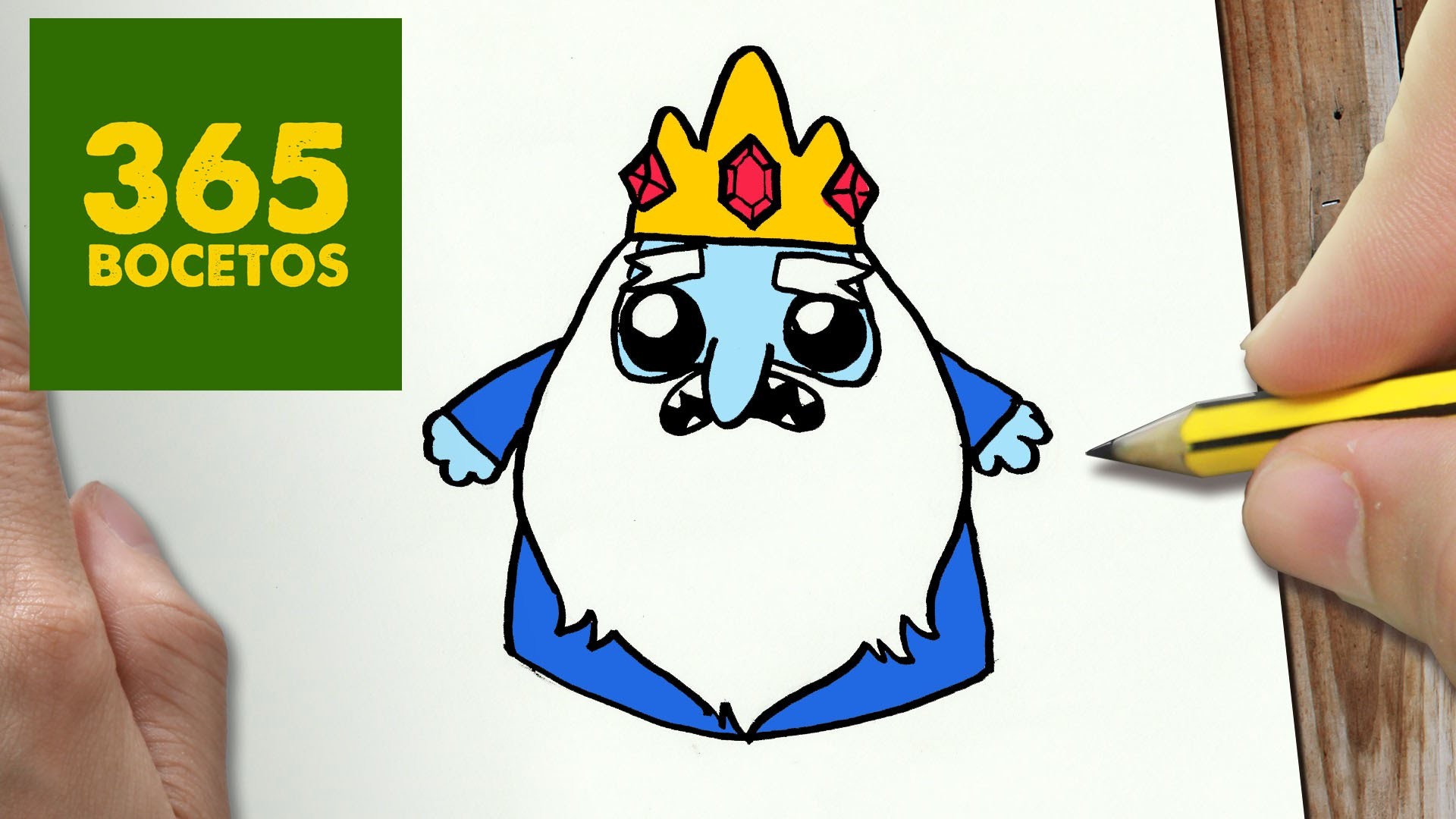 COMO DIBUJAR REY HELADO KAWAII PASO A PASO - Dibujos kawaii faciles - How to draw Ice King