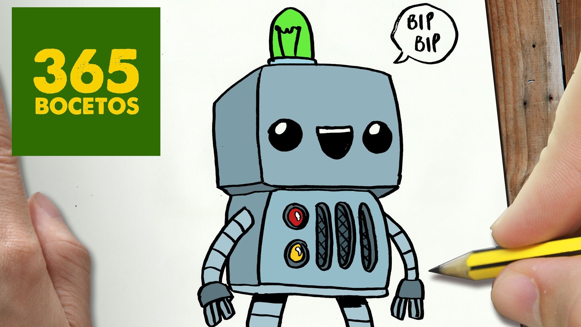 COMO DIBUJAR ROBOT KAWAII PASO A PASO - Dibujos kawaii faciles - How to draw a Robot