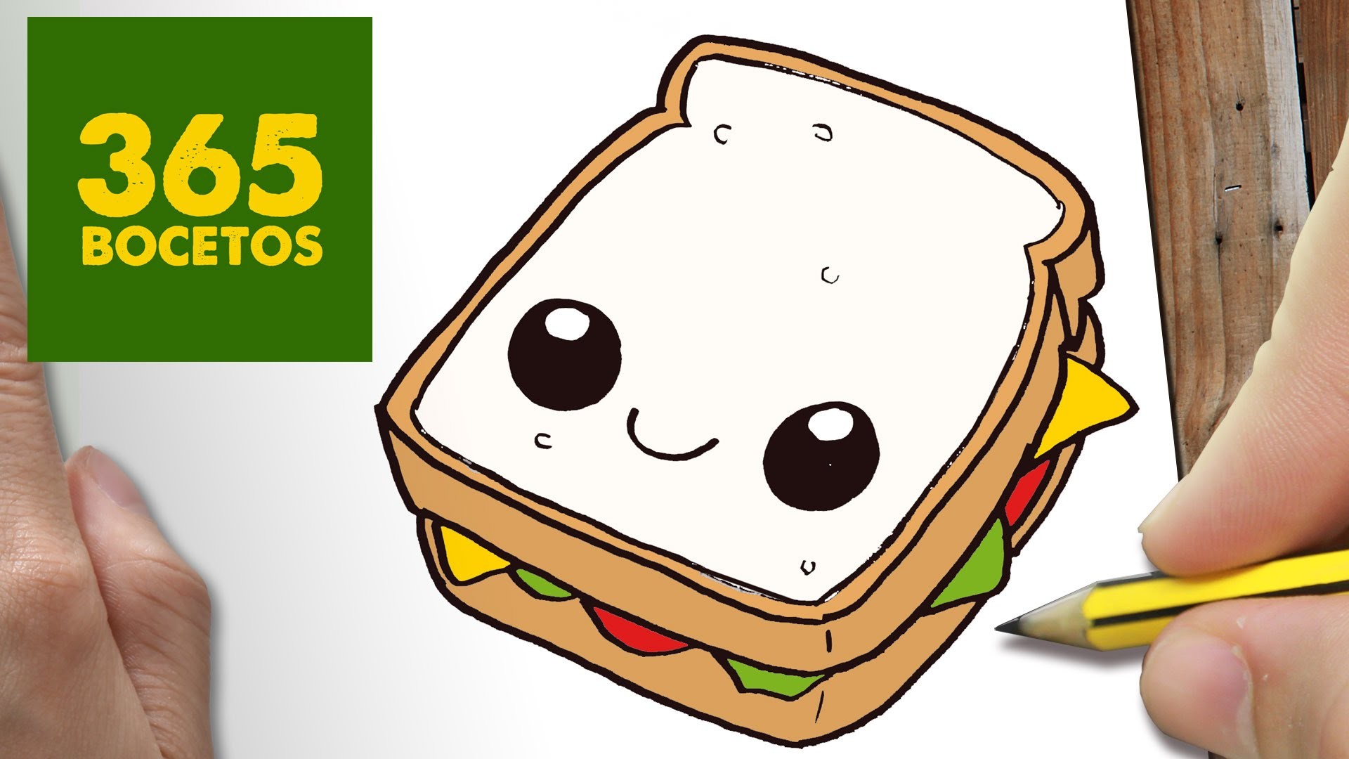 COMO DIBUJAR SANDWICH KAWAII PASO A PASO - Dibujos kawaii faciles - How to draw a Sandwich