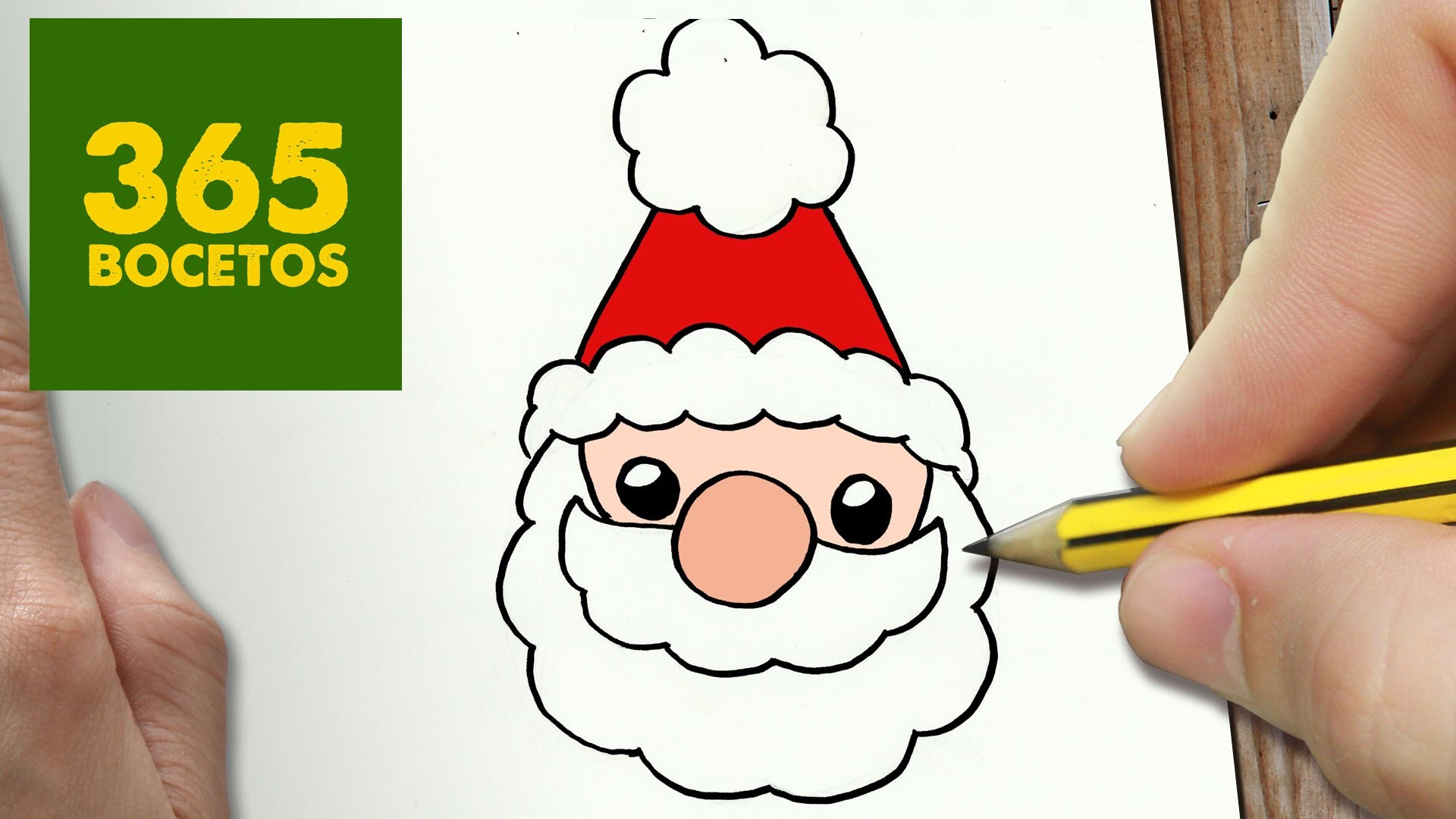 COMO DIBUJAR SANTA CLAUS PARA NAVIDAD PASO A PASO: Dibujos kawaii navideños - draw a Santa Claus