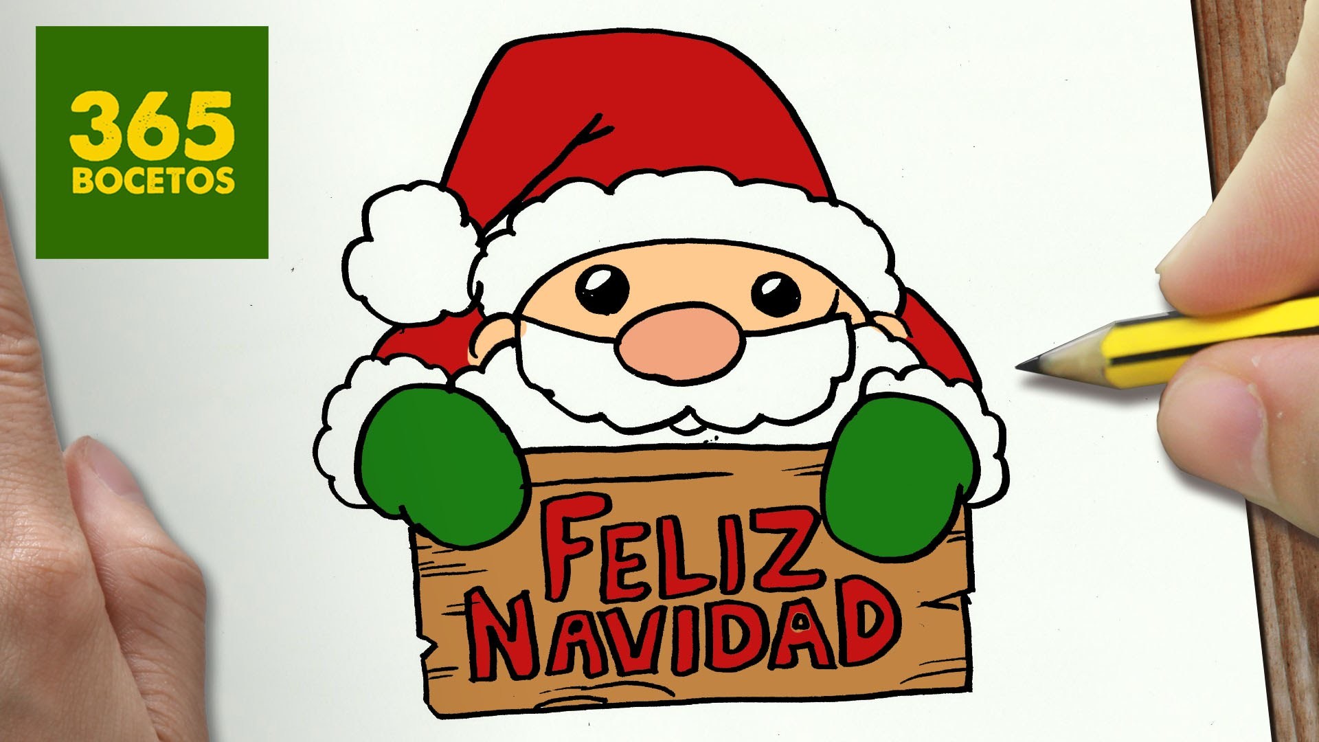 COMO DIBUJAR SANTA CLAUS PARA NAVIDAD PASO A PASO: Dibujos kawaii navideños - draw a santa claus