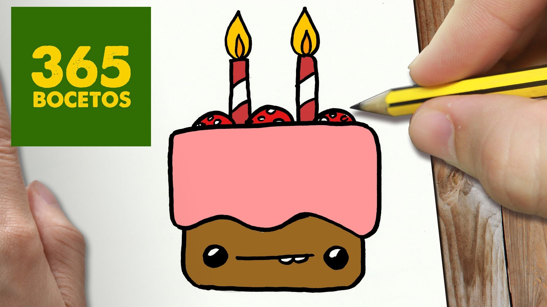 COMO DIBUJAR TARTA KAWAII PASO A PASO - Dibujos kawaii faciles - How to draw a cake