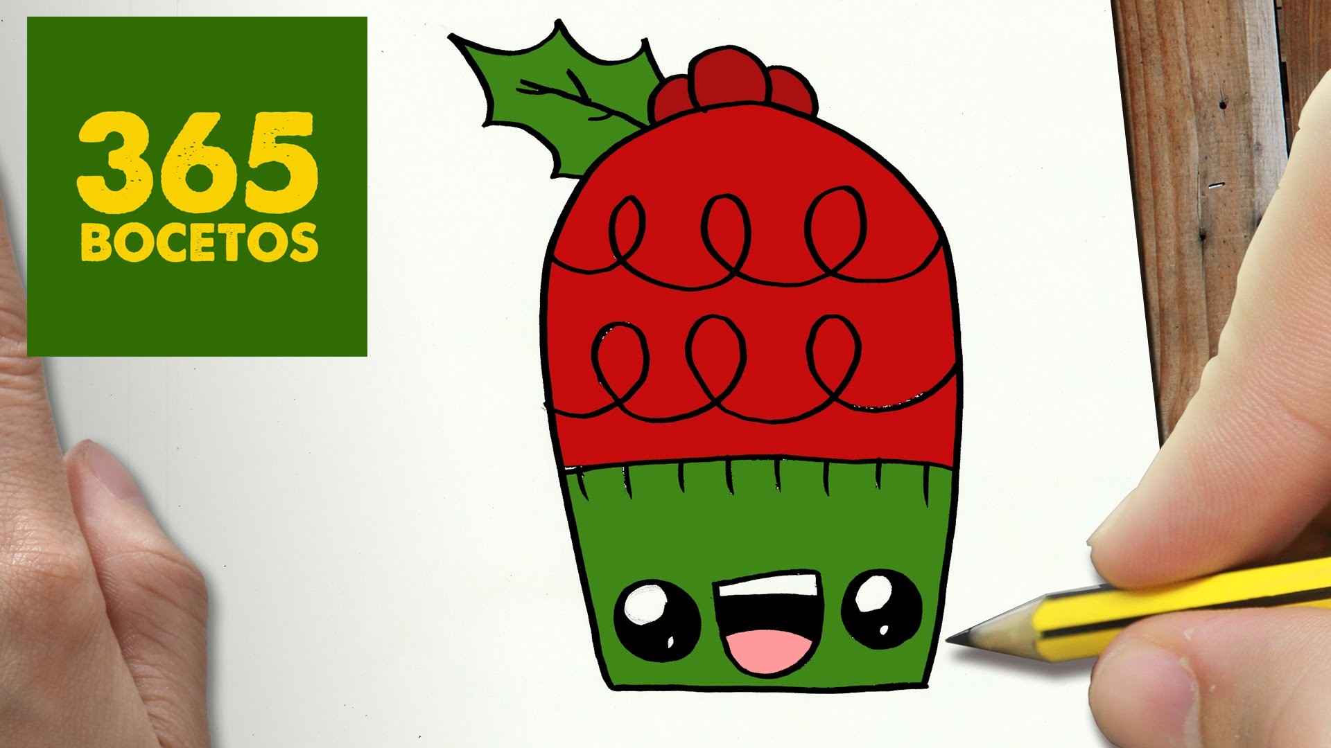 COMO DIBUJAR UN CUPCAKE PARA NAVIDAD PASO A PASO: Dibujos kawaii navideños - How to draw a Cupcake