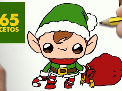 COMO DIBUJAR UN ELFO PARA NAVIDAD PASO A PASO: Dibujos kawaii navideños - How to draw a elf