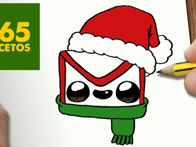 COMO DIBUJAR UN LOGO GMAIL PARA NAVIDAD PASO A PASO: Dibujos kawaii navideños - draw a logo gmail