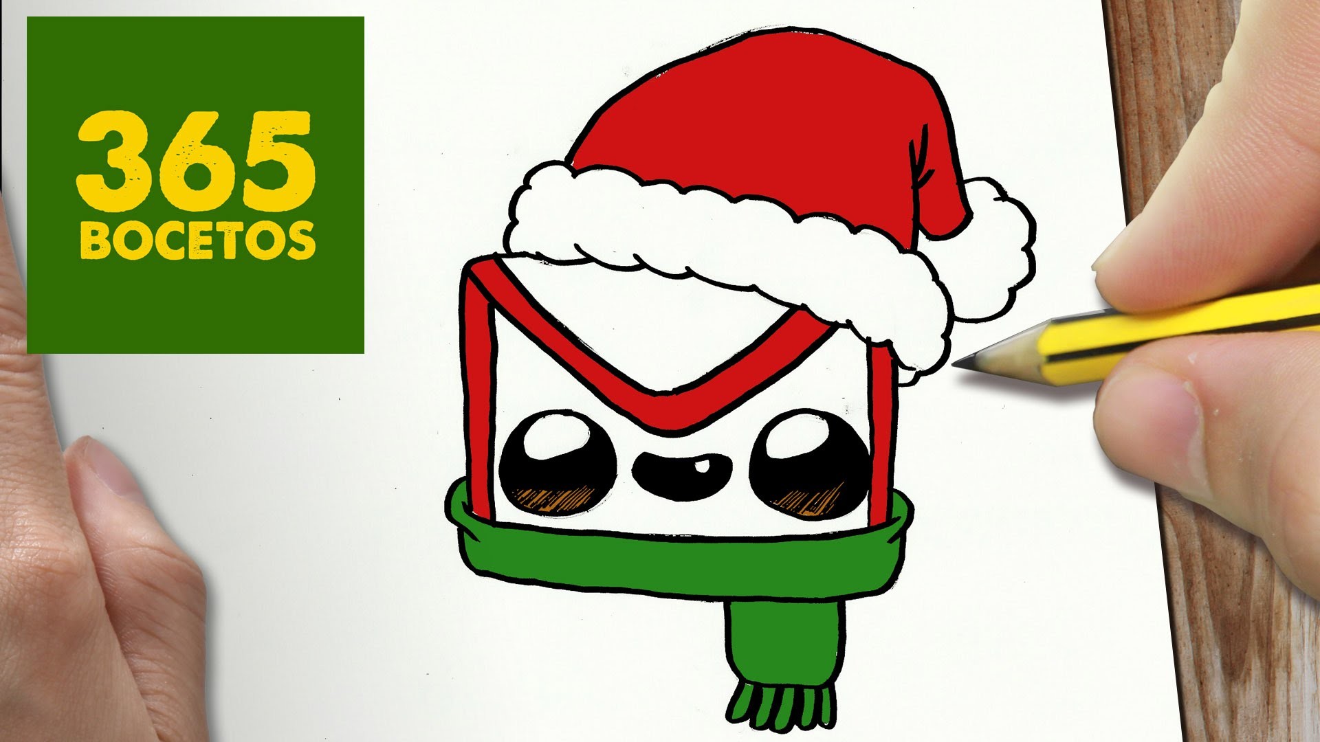 COMO DIBUJAR UN LOGO GMAIL PARA NAVIDAD PASO A PASO: Dibujos kawaii navideños - draw a logo gmail