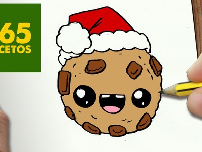 COMO DIBUJAR UNA GALLETA PARA NAVIDAD PASO A PASO: Dibujos kawaii navideños - How to draw a Cookie
