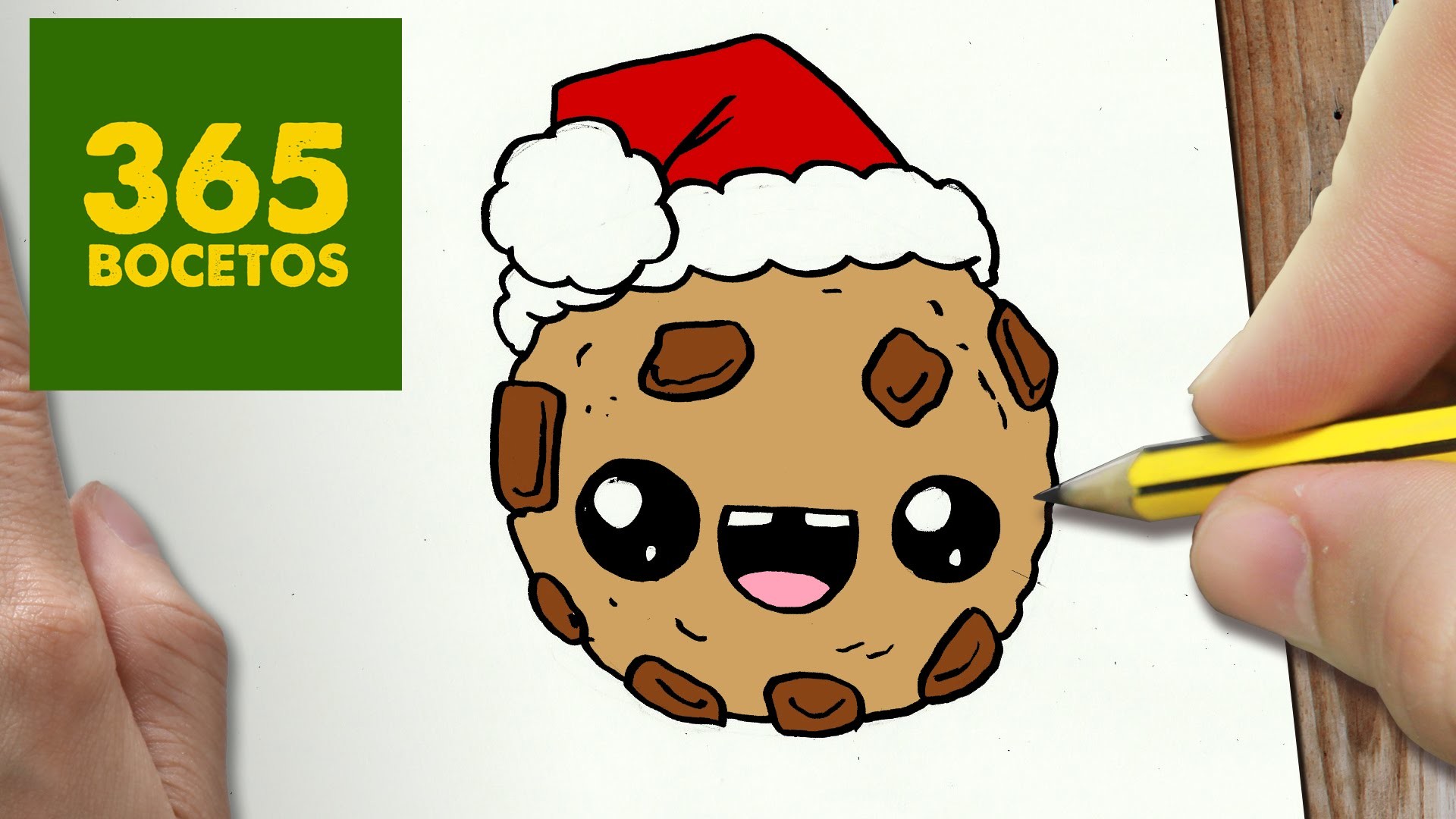 COMO DIBUJAR UNA GALLETA PARA NAVIDAD PASO A PASO: Dibujos kawaii navideños - How to draw a Cookie