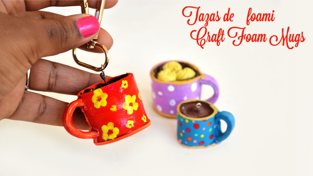 Accesorios de Foami o Goma Eva: Tacitas de café | Coffee Cup or Mug Charms using Craft Foam