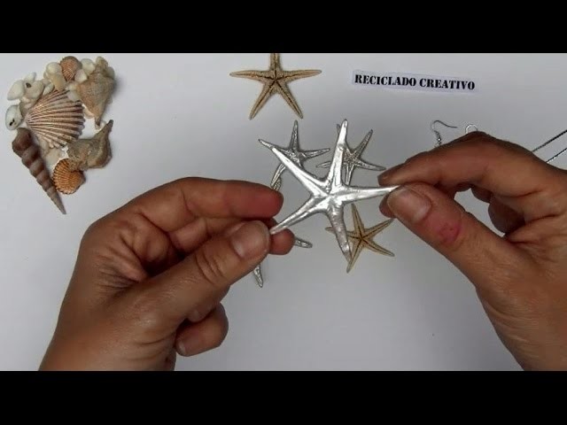 Bisutería DIY Cómo convertir unas estrellas de mar en joyas - pendientes y colgantes