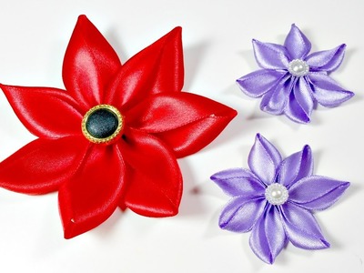 TUTORIAL: Cómo hacer una flor con cinta de raso MUY FÁCIL | Mundo@Party