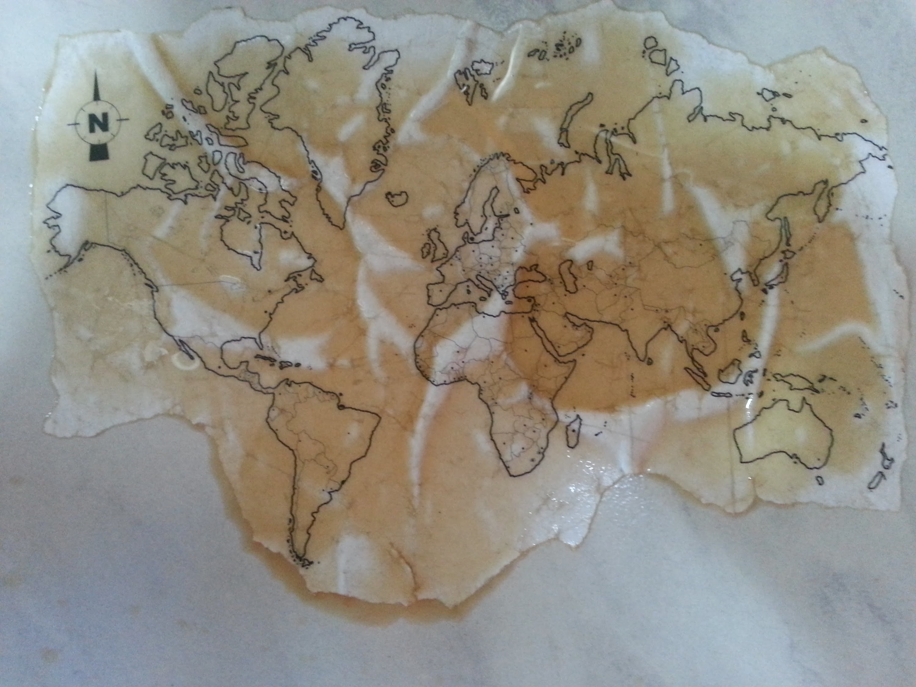 Como hacer papel estilo antiguo.Mapa del tesoro