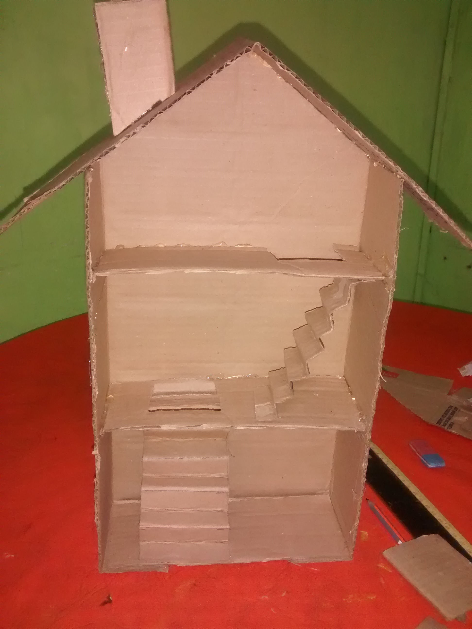 Como hacer una casita de muñecas de cartón