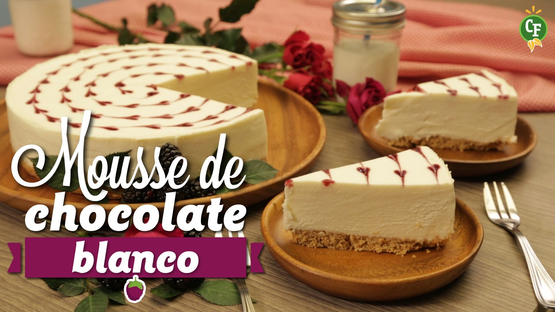 ¿Cómo preparar Mousse de Chocolate Blanco con Corazones de Zarzamora? - Cocina Fresca