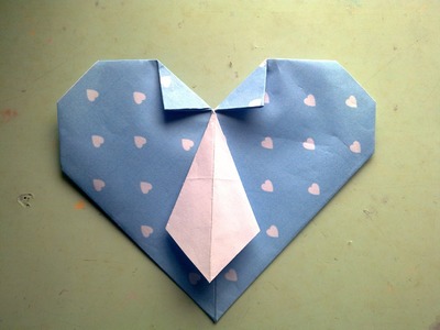 Corazón con corbata - Origami (Día del Padre)
