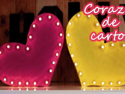 Corazón de cartón 3D con luces, Regalo para san valentín - Mery