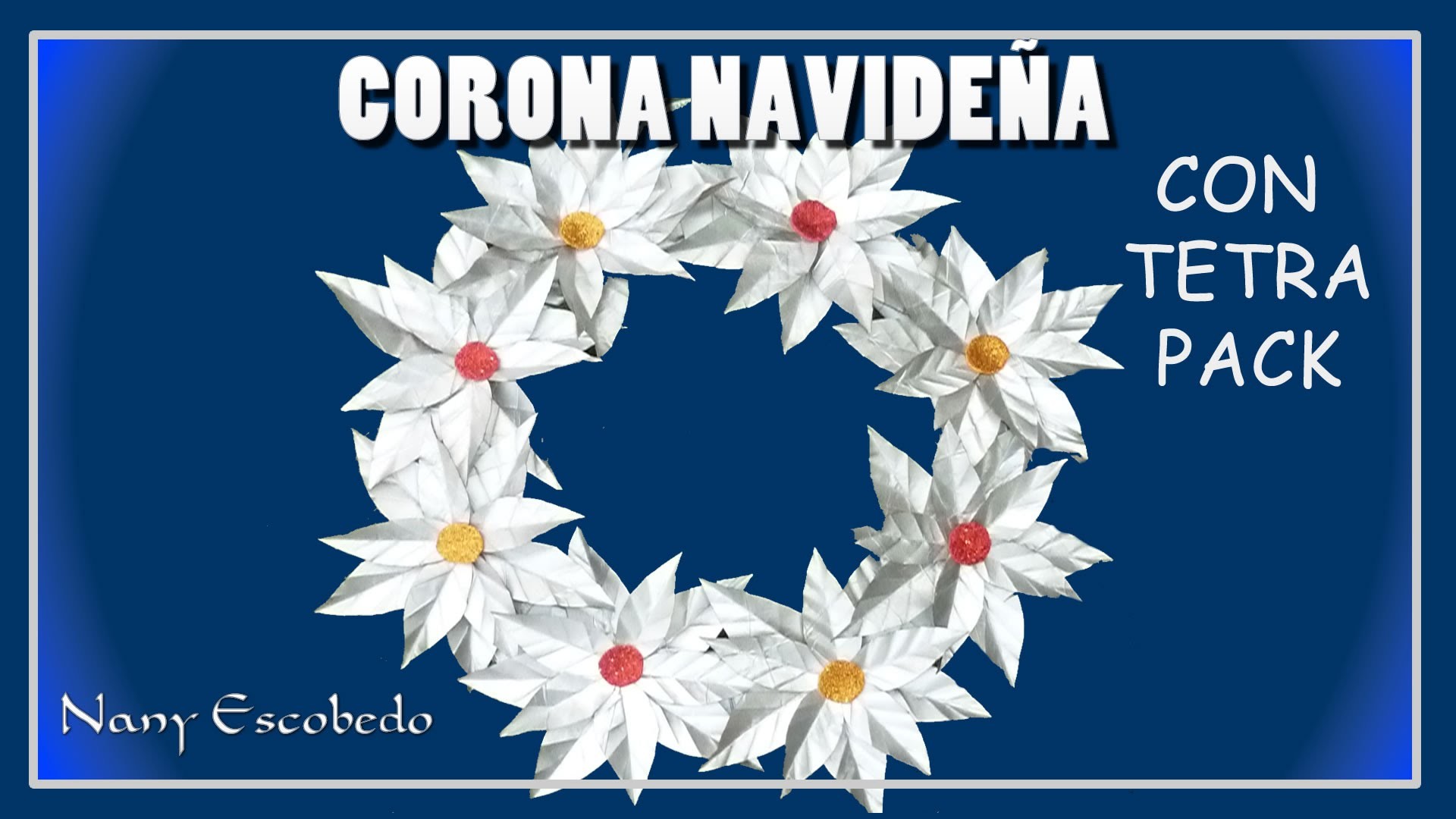 CORONA NAVIDEÑA CON TETRA PACK. Christmas wreath