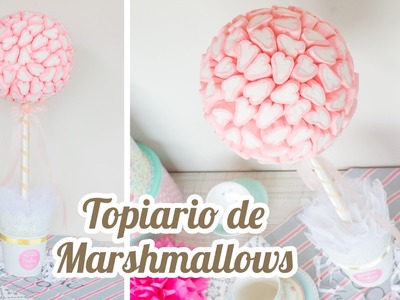 Topiario de Marshmallows Corazón | #10 Mesa dulce para Baby Shower | Quiero Cupcakes!