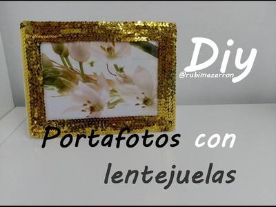 Diy. Portafotos con lentejuelas