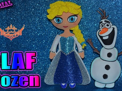 ♥ Tutorial: Olaf en relieve de Frozen hecho de Goma Eva.Foamy (Fácil) ♥