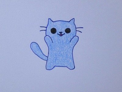 Cómo dibujar un lindo gatito kawaii