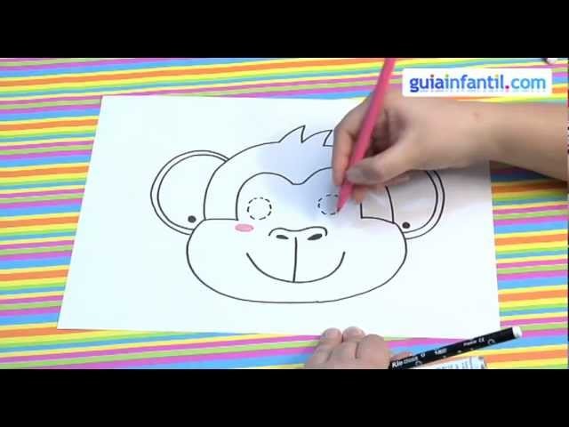 Cómo dibujar una máscara de mono para niños
