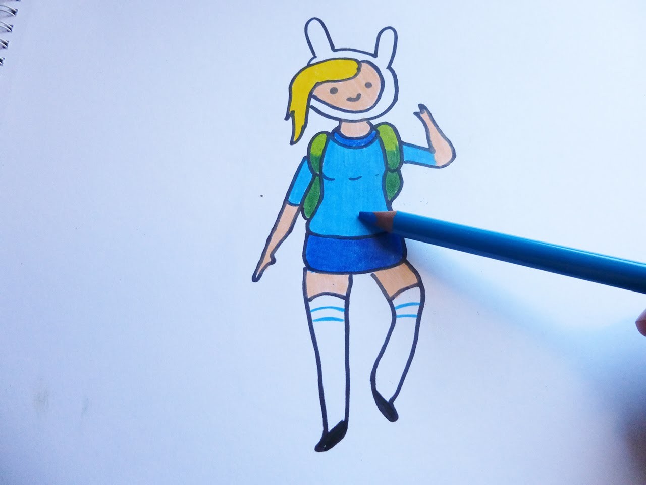 Dibujando y pintando a fionna - Drawing and painting to fionna