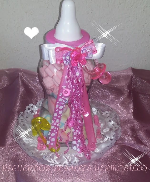 DIY Como Hacer Centro de Mesa  BabyShower De Biberon alcancia