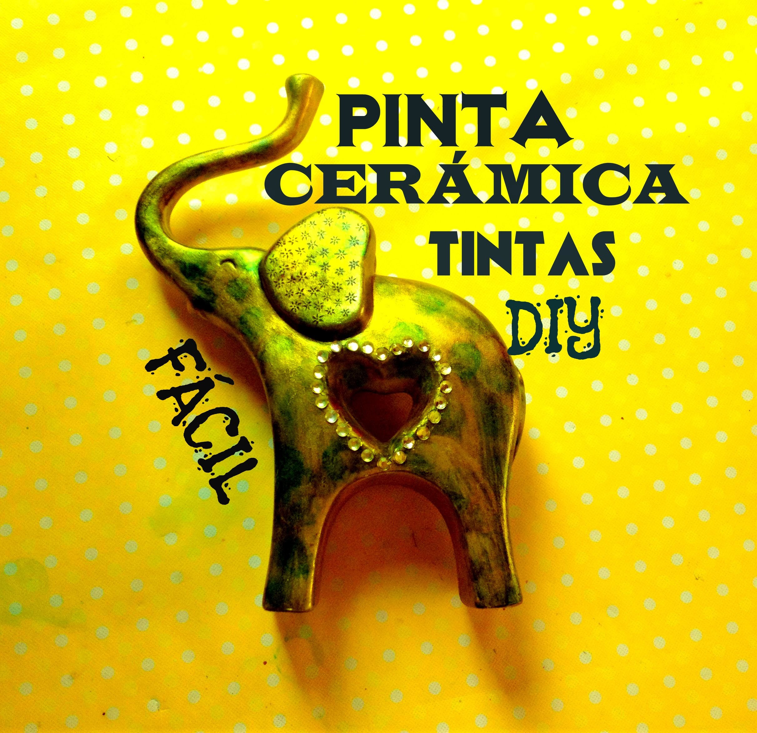DIY pinta elegante ceramica tintas painted ceramic elephant