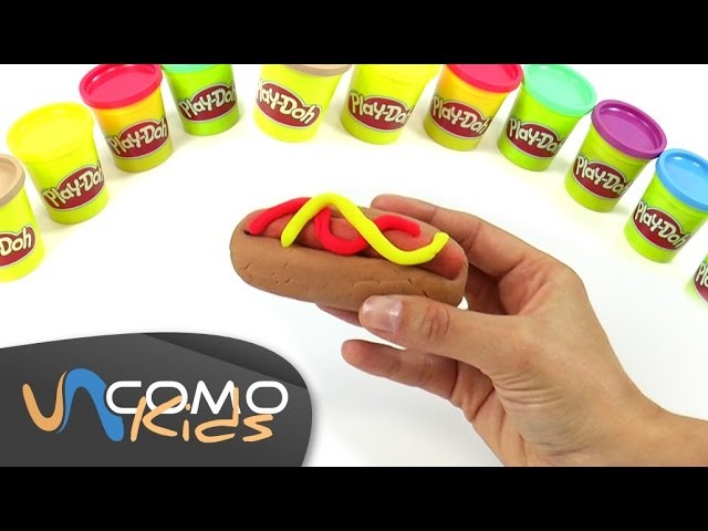 Hacer Hot Dog de plastilina Play-Doh