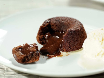 Volcán de chocolate - receta de postres fáciles